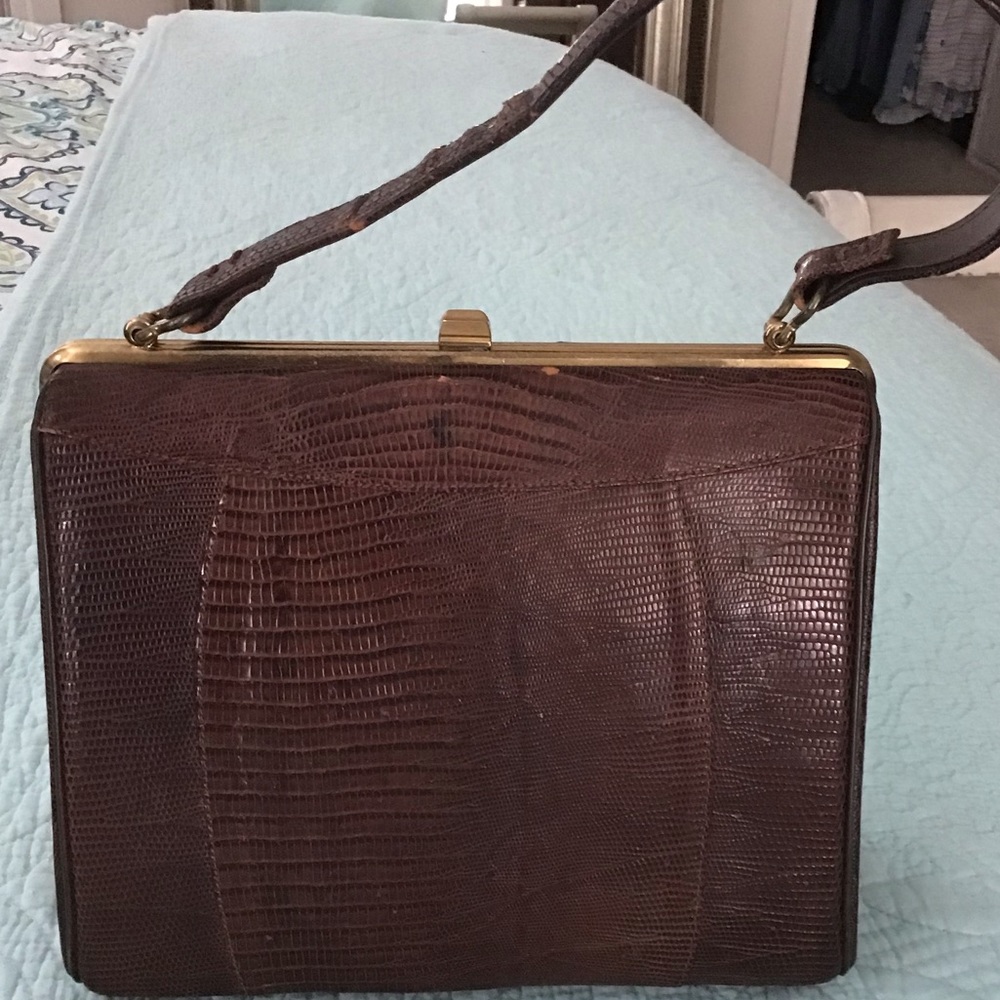 Genuine Lizard Handbag -Vintage